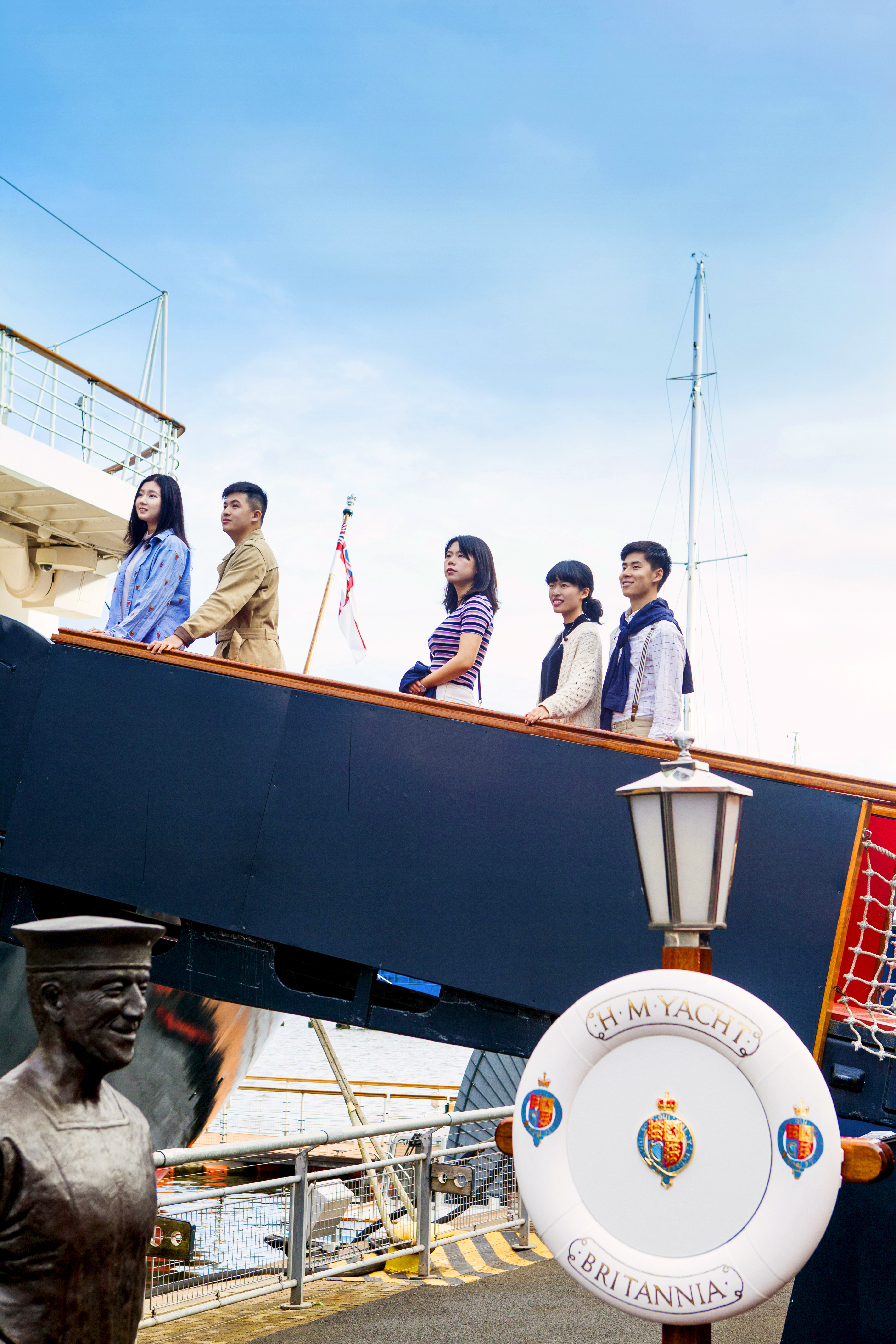 Group of people walking up the royal brow
