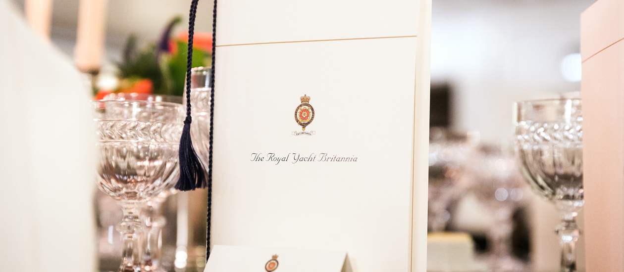 Burns night menus on the table in the State Dining Room