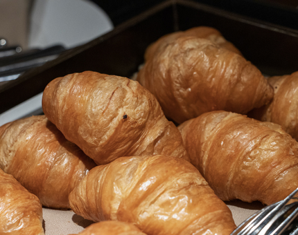 A basket of freshly baked pastries. 