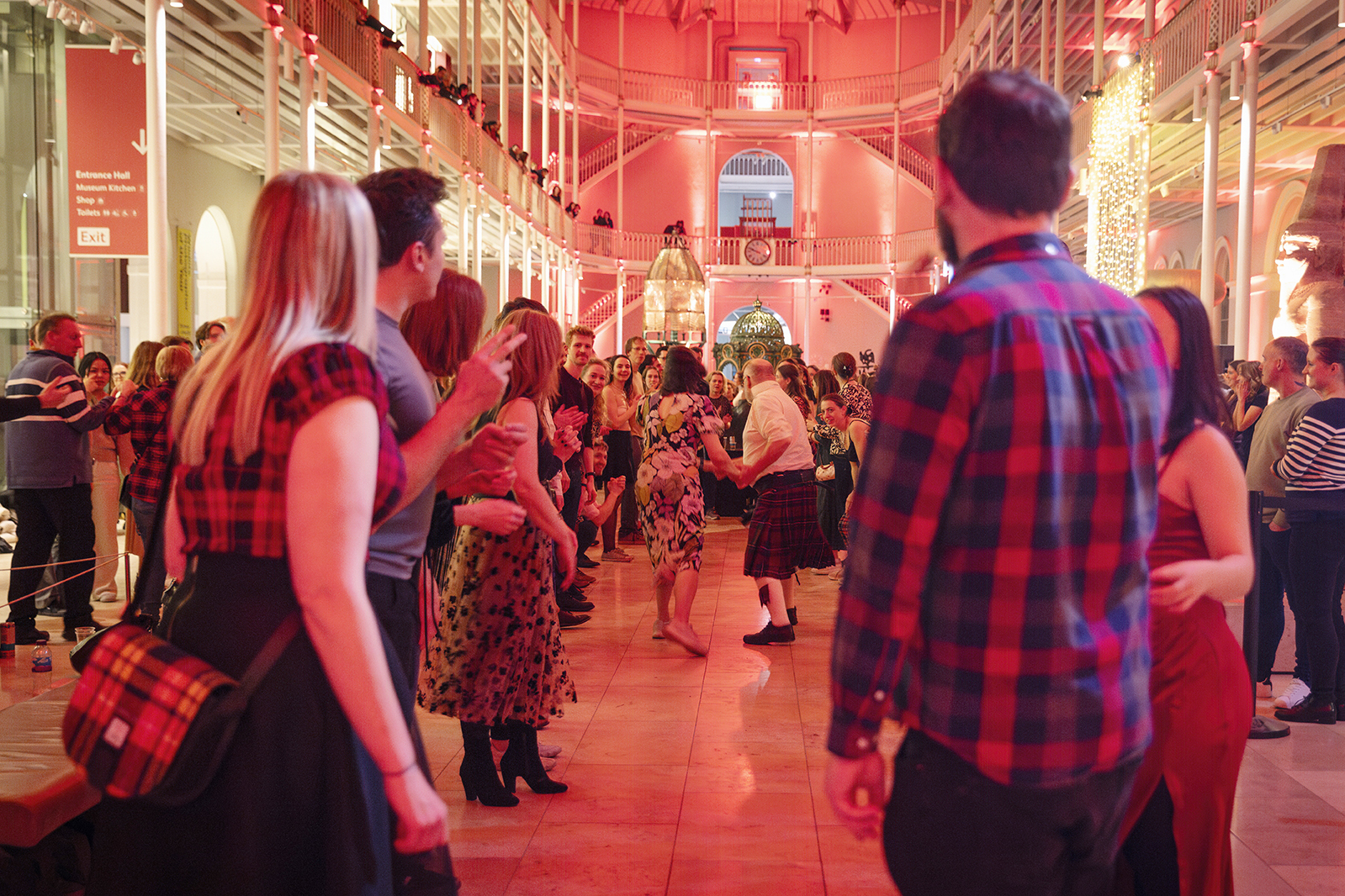 At the National Museum of Scotland there is a big Burn's night ceilidh