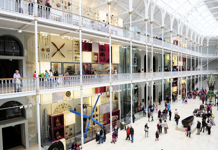 An image of the National Museum of Scotland's Grand Gallery.