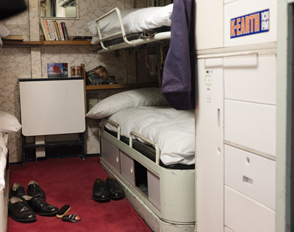 Bunkbeds in the Petty Officer's and Sargent's Mess.