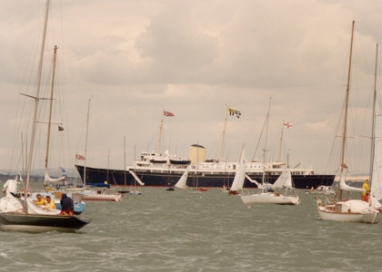 The Royal Yacht Britannia and sailing yachts