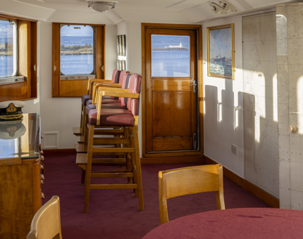 The Chartroom of Britannia in Leith. 