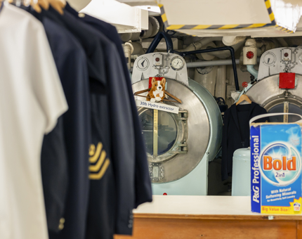 Britannia's onboard Laundry.
